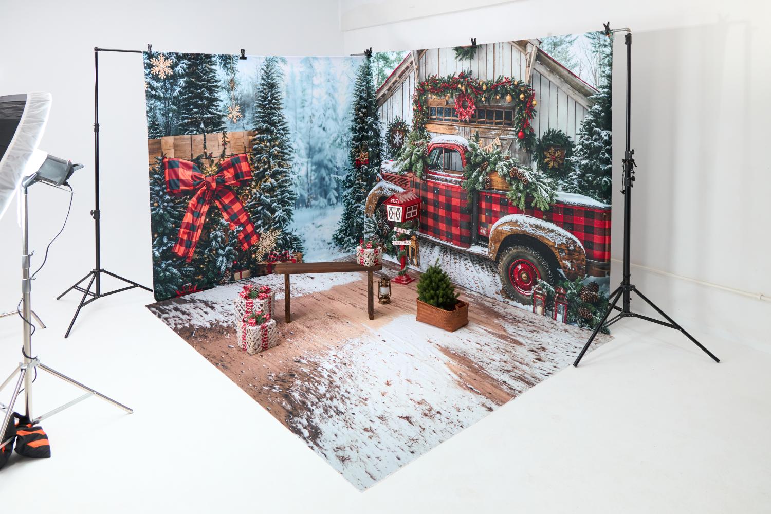 Kate Winter-Weihnachten Baum LKW Geschenke Zimmerset Foto Kit - Kate Backdrop.de
