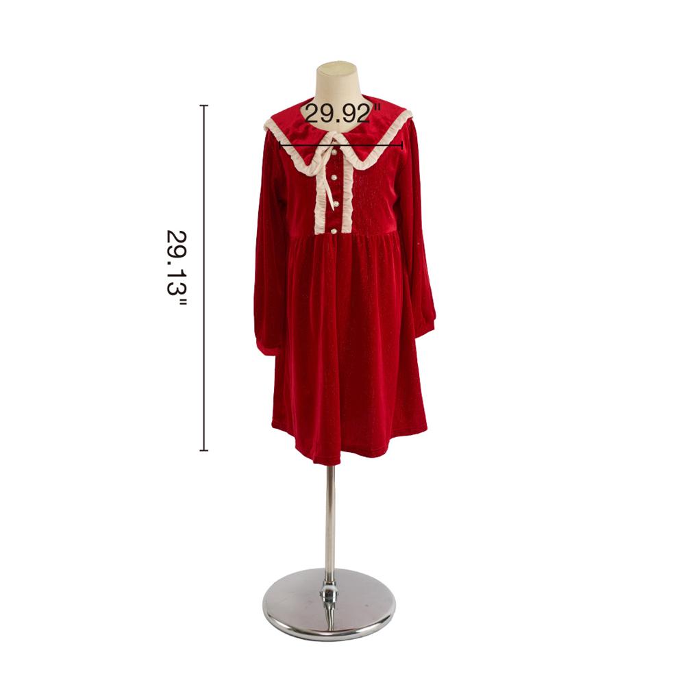 Kate Weihnachts-Rot-Rüschenkleid für Kinder - Kate Backdrop.de