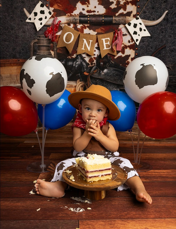 Kate Cake Smash Wild West Hintergrund von Arica Kirby - Kate Backdrop.de