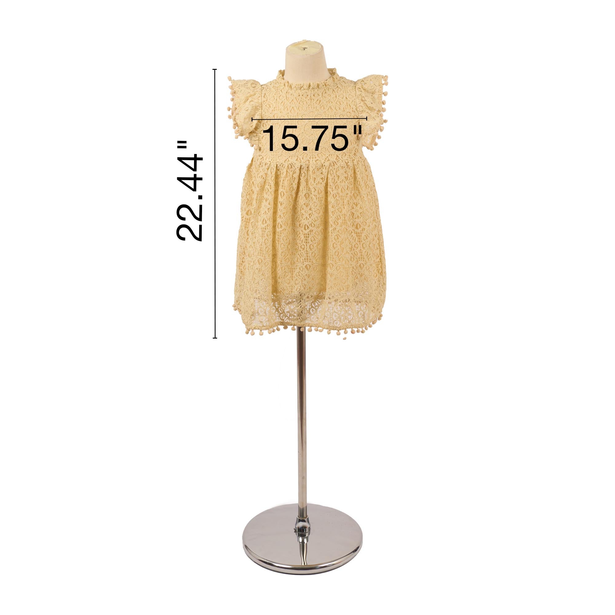 Kate Aprikosenfarbenes Spitzenkleid mit Flügelärmeln für Fotografie - Kate Backdrop.de