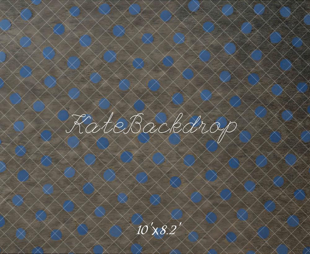 Kate Abstrakt Blaue Punkte Braun Hintergrund Entworfen von Mini MakeBelieve