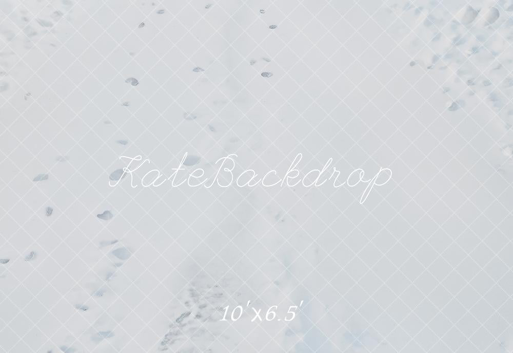 Kate Winter Schnee Fußspuren Minimalistisch Fleece Hintergrund Entworfen von Kate Image - Kate Backdrop.de