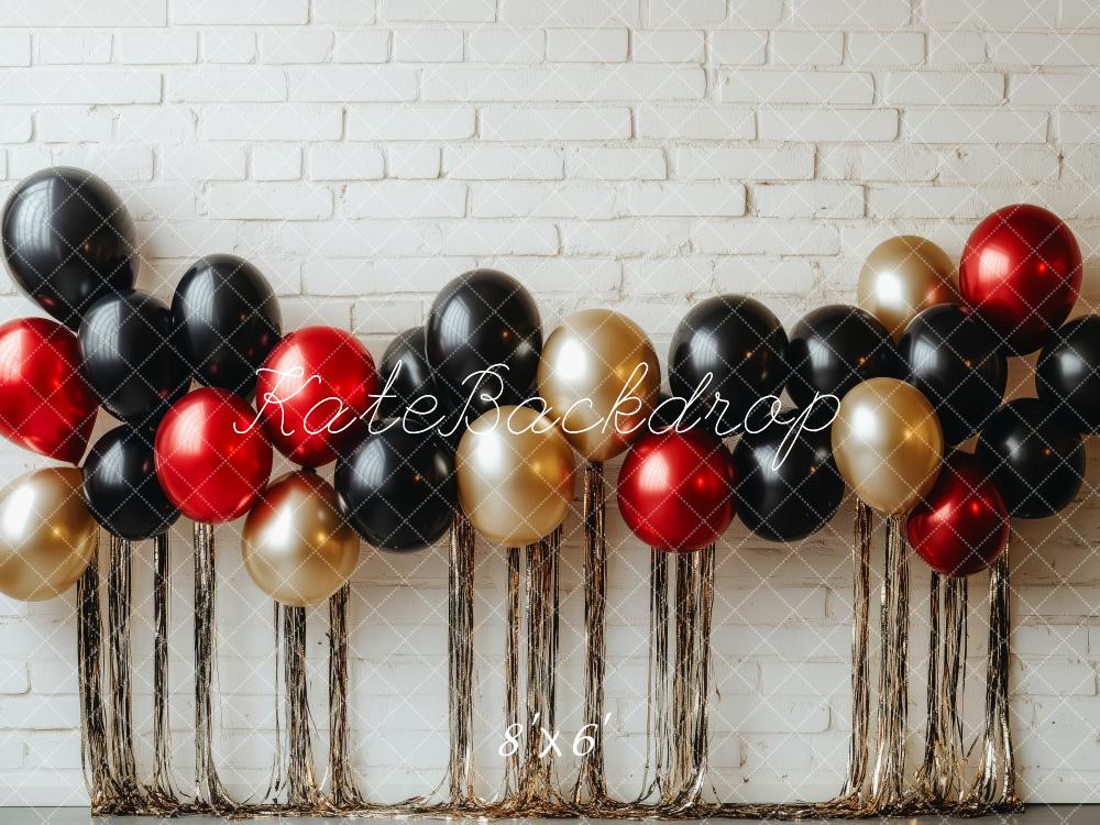 Kate Geburtstag Luftballons Wand Weiß Hintergrund Entworfen von Patty Roberts