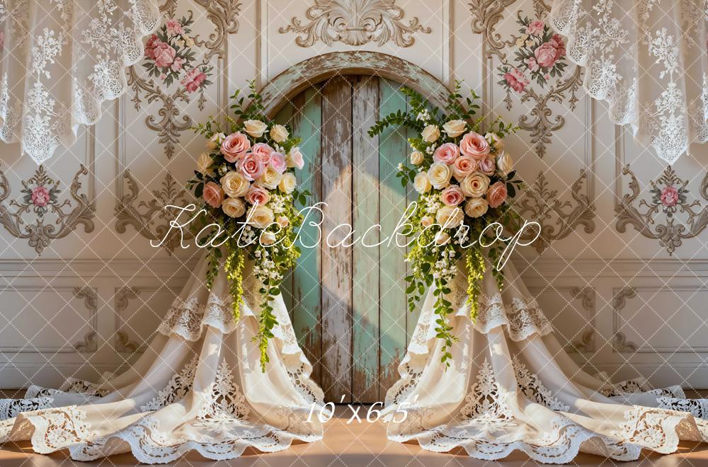 Kate Hochzeit Blumen Spitze Vintage Hintergrund Entworfen von Mini MakeBelieve