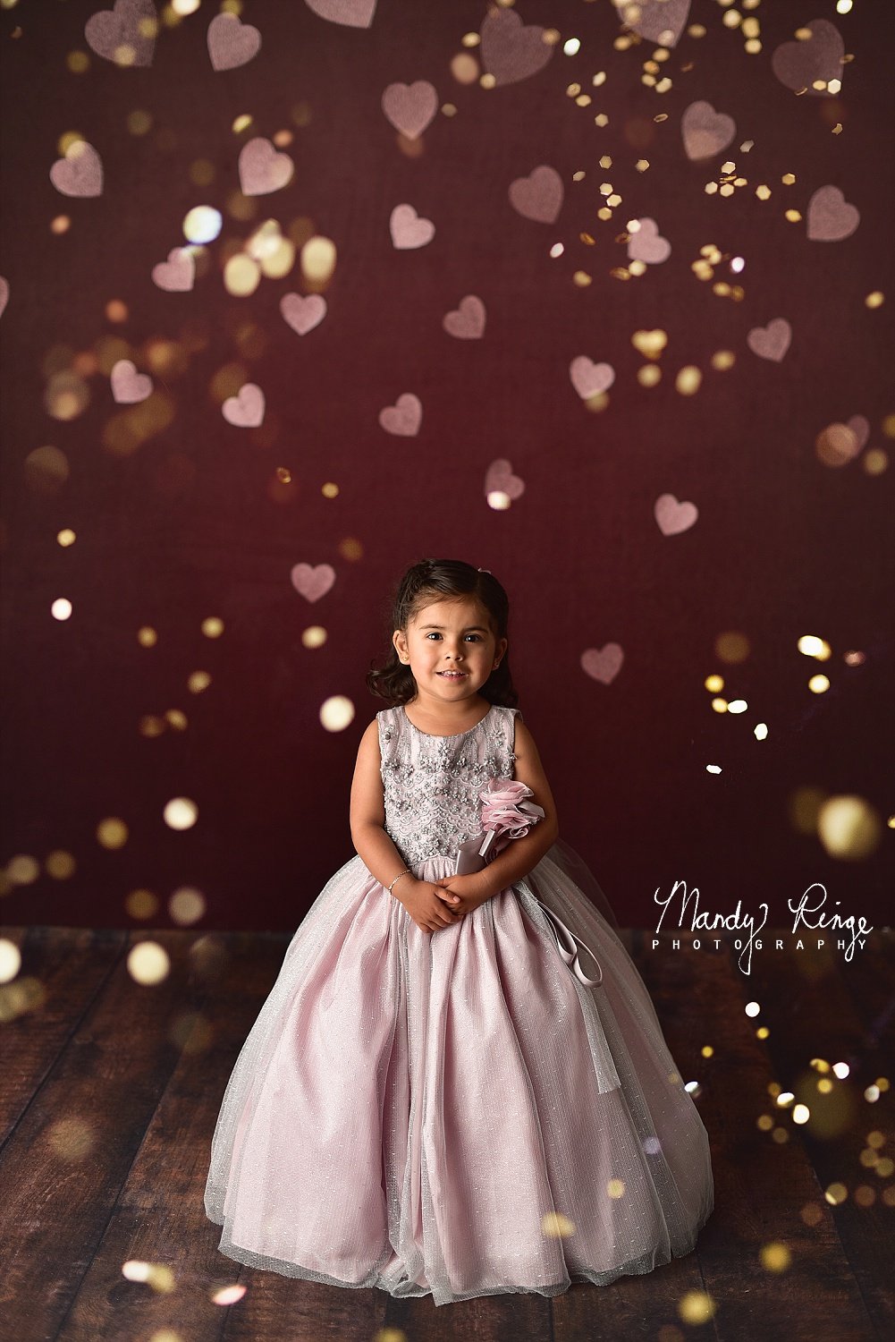 Kate Gold Valentinstag Hintergrund Glitter Herz von Mandy Ringe Fotograf - Kate Backdrop.de
