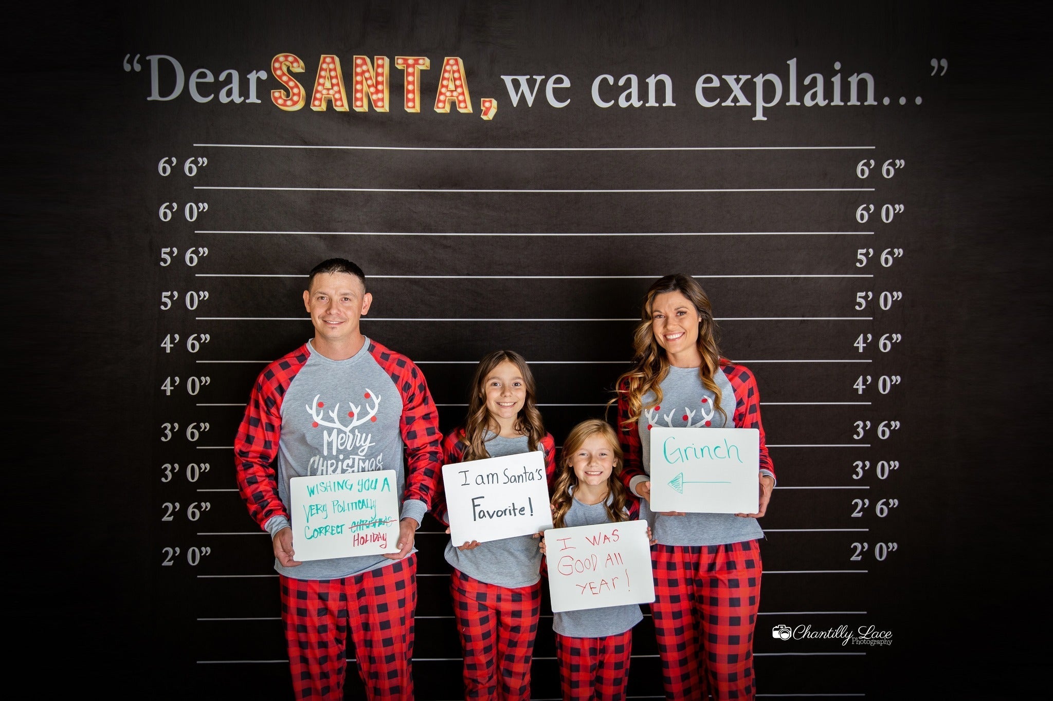 Kate Liebe Santa Wort Fleece Hintergrund Schwarz - Kate Backdrop.de