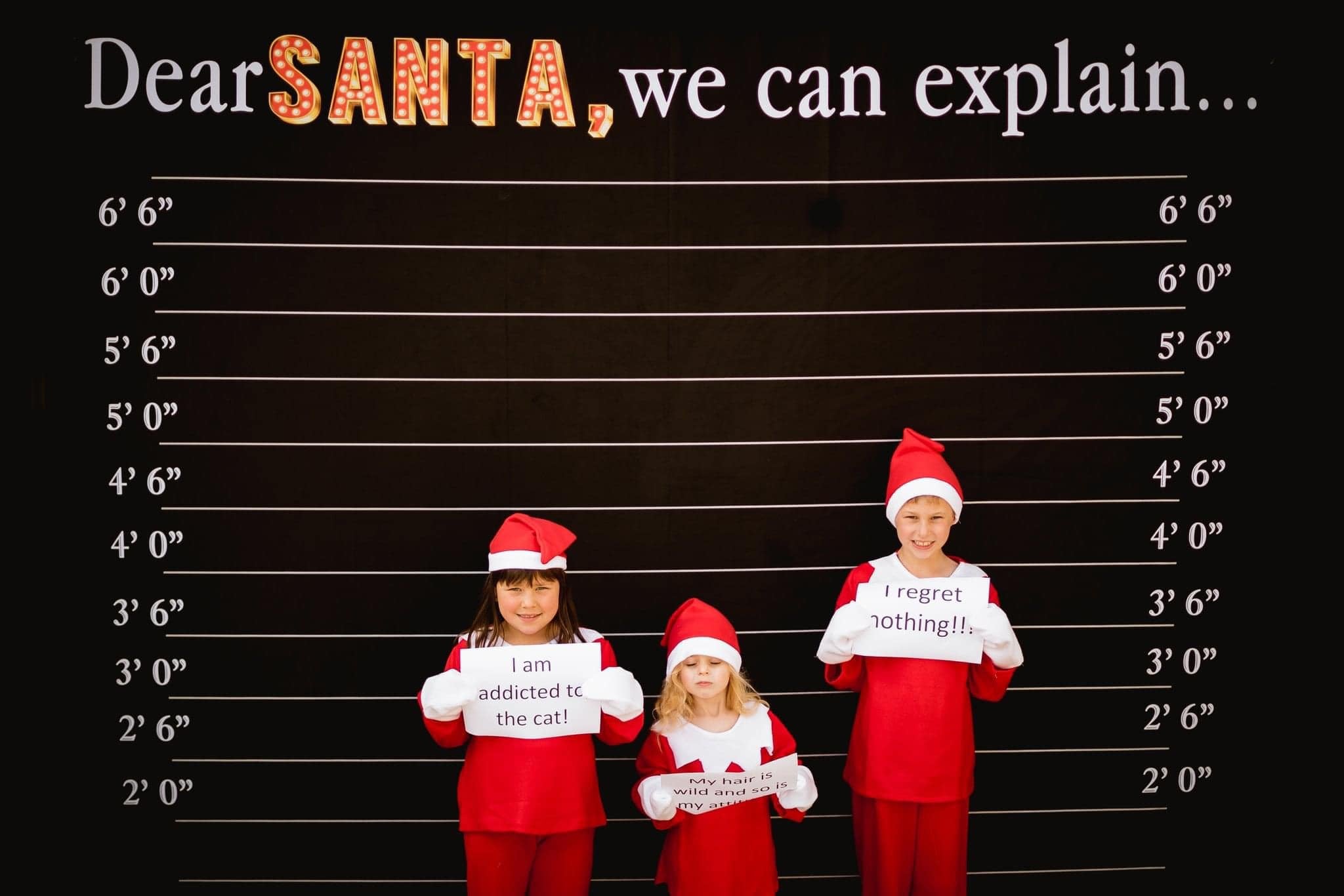 Kate Liebe Santa Wort Fleece Hintergrund Schwarz - Kate Backdrop.de