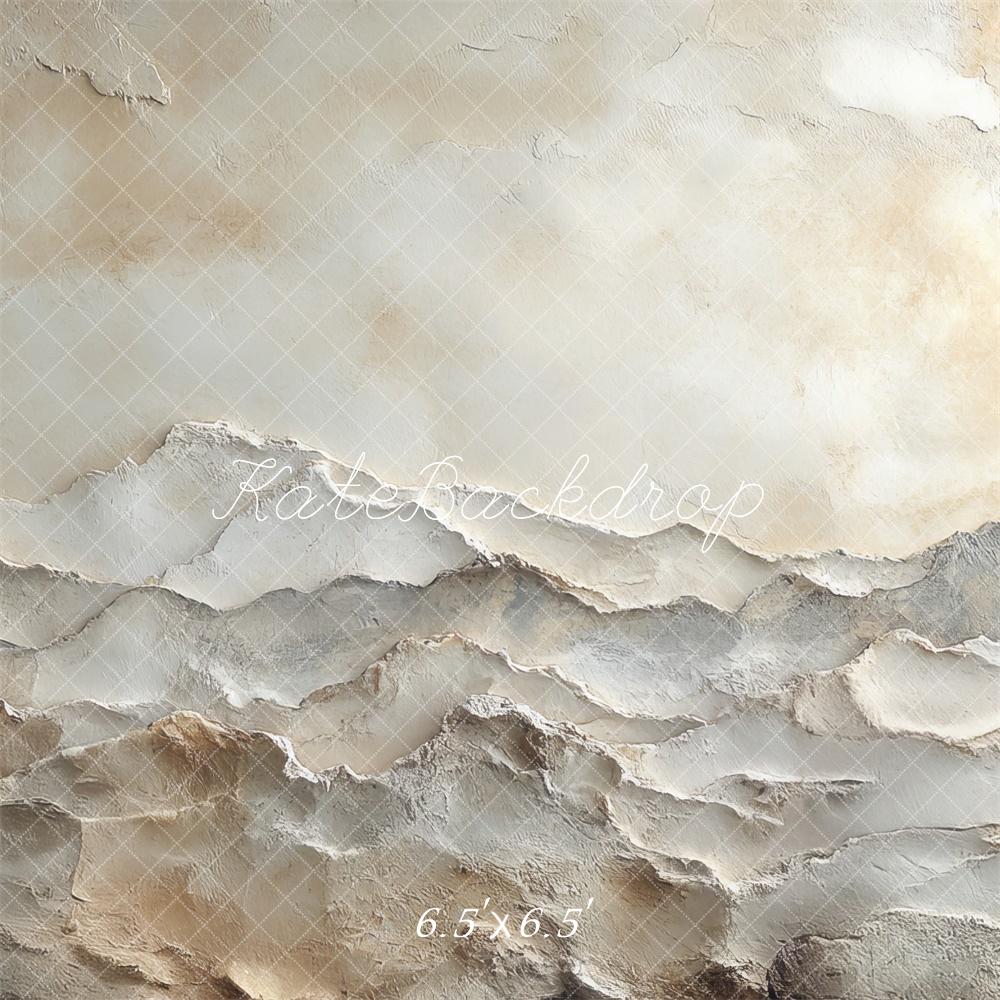 Kate Abstrakte Struktur Berge Beige Hintergrund Entworfen von Mini MakeBelieve