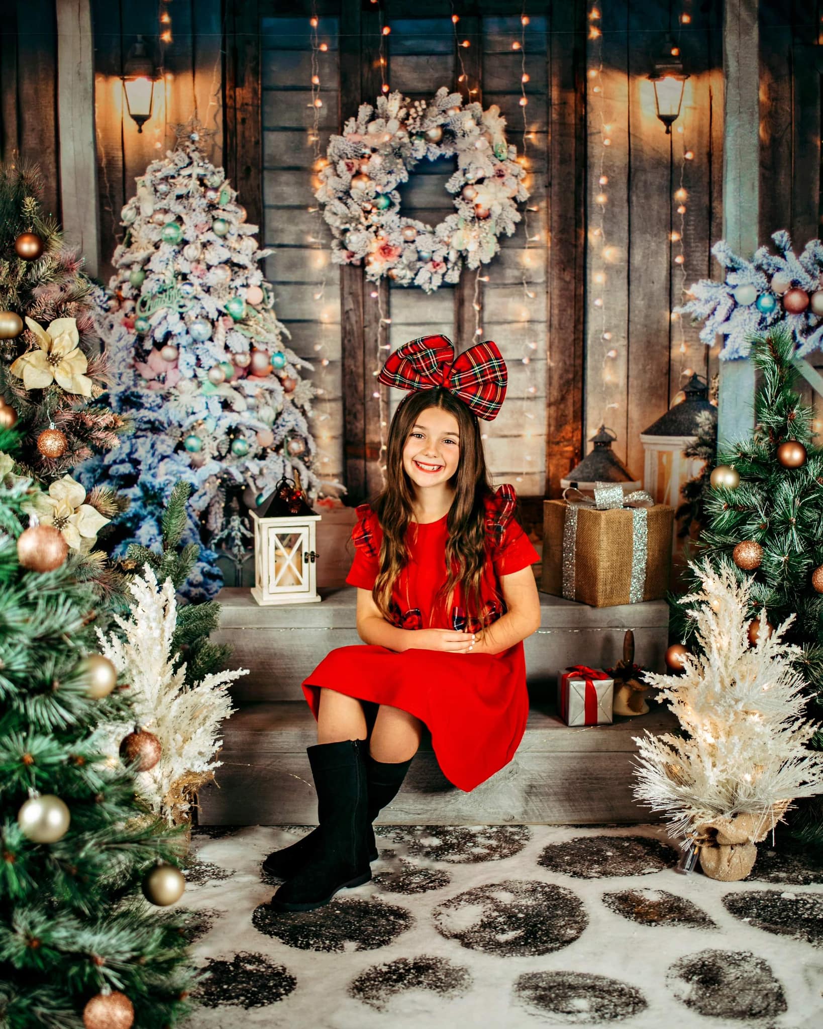 Kate Weihnachten Tür Hintergrund Weihnachtsbaum von Chain Photography - Kate Backdrop.de