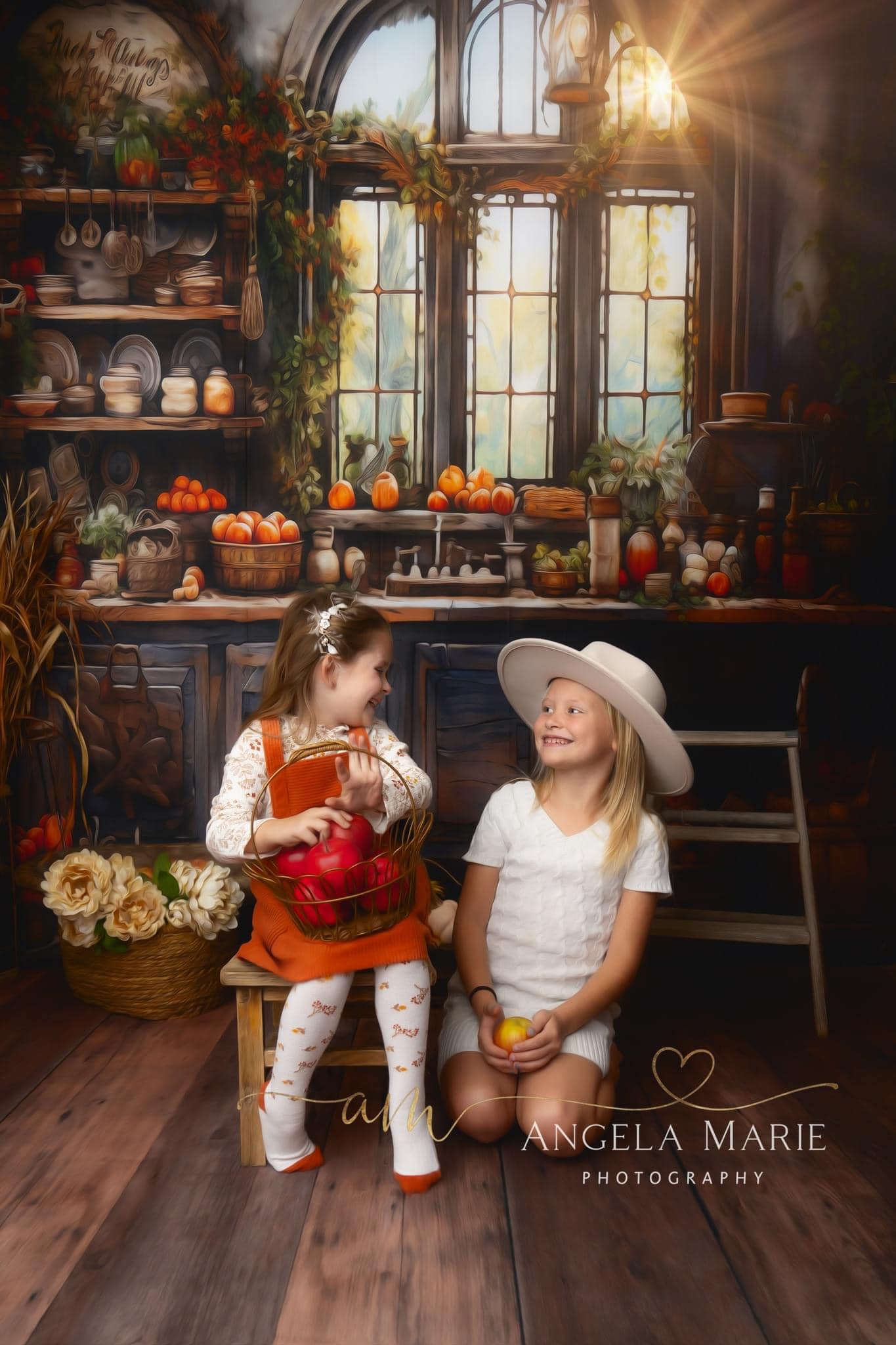 Kate Retro Herbst gemalt Küche Hintergrund von Emetselch