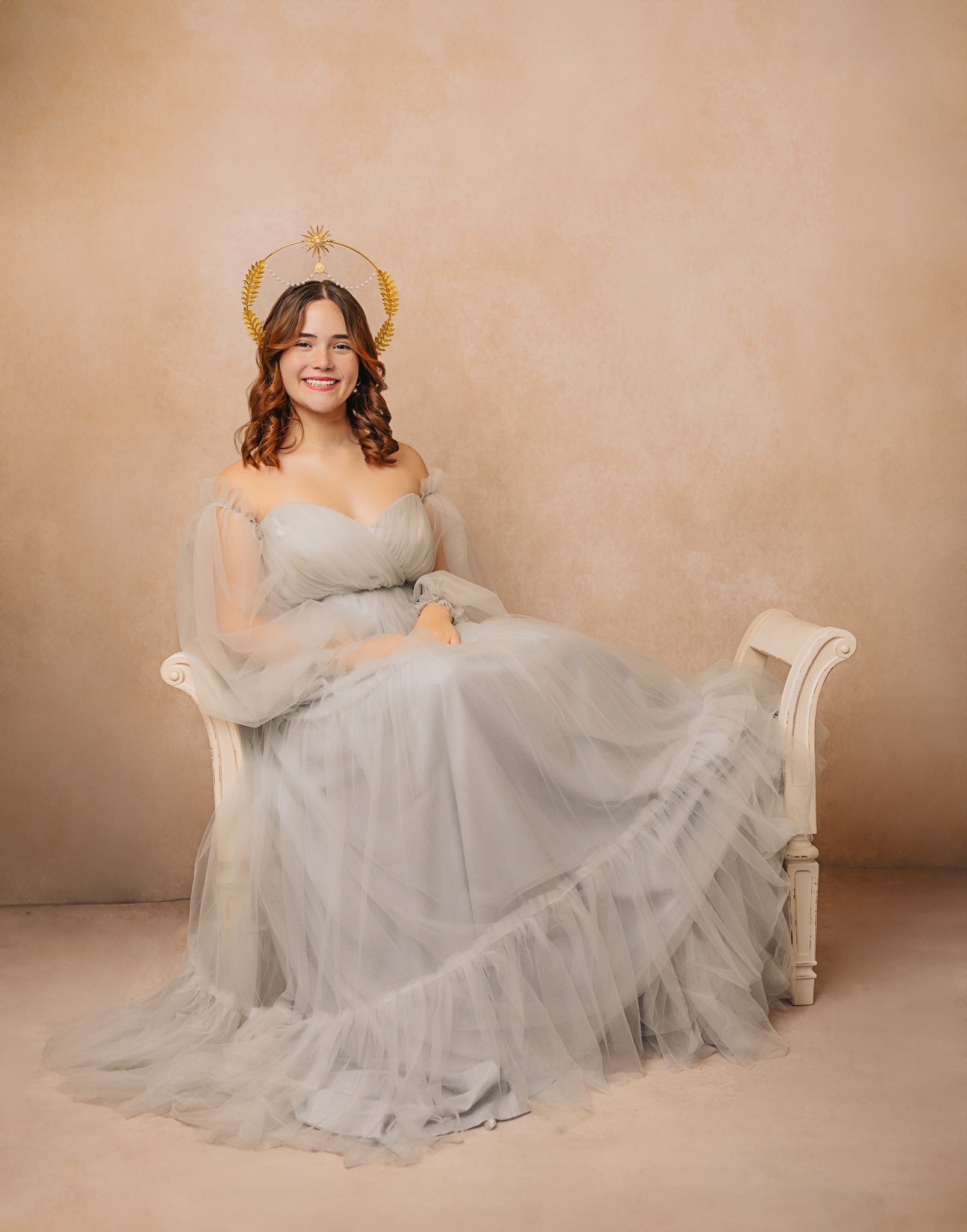 Kate Abstrakte Textur beige Farbe Mutterschaft / Familie Foto Hintergrund unscharf verschwommen - Kate Backdrop.de