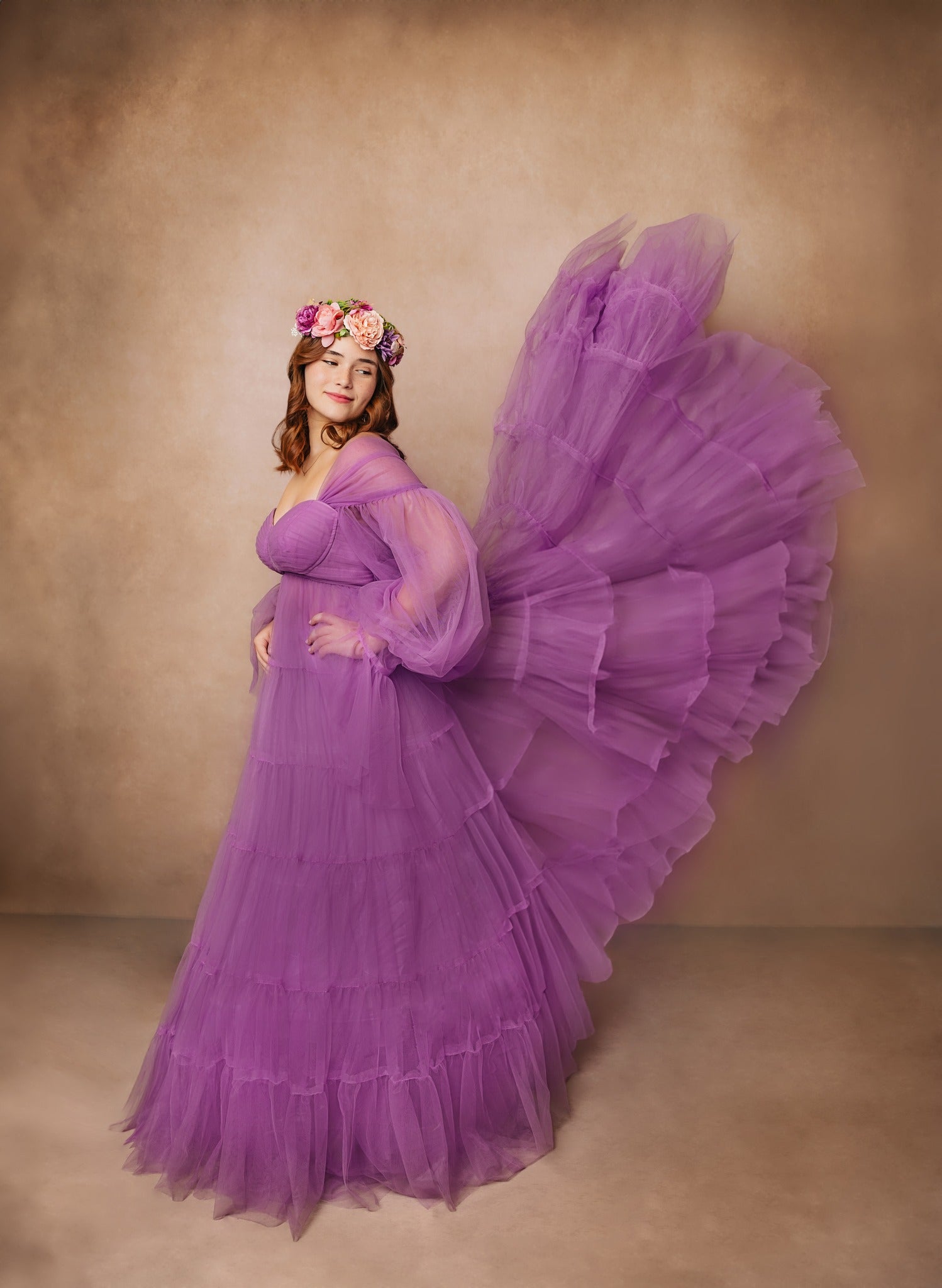 Kate Abstrakte Textur beige Farbe Mutterschaft / Familie Foto Hintergrund unscharf verschwommen - Kate Backdrop.de