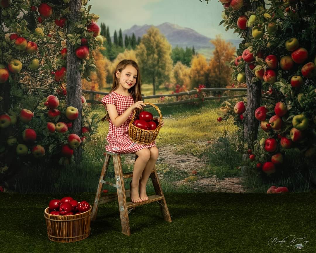 Kate Apple Arch Manor Hintergrund von Angela Marie Photography - Kate Backdrop.de