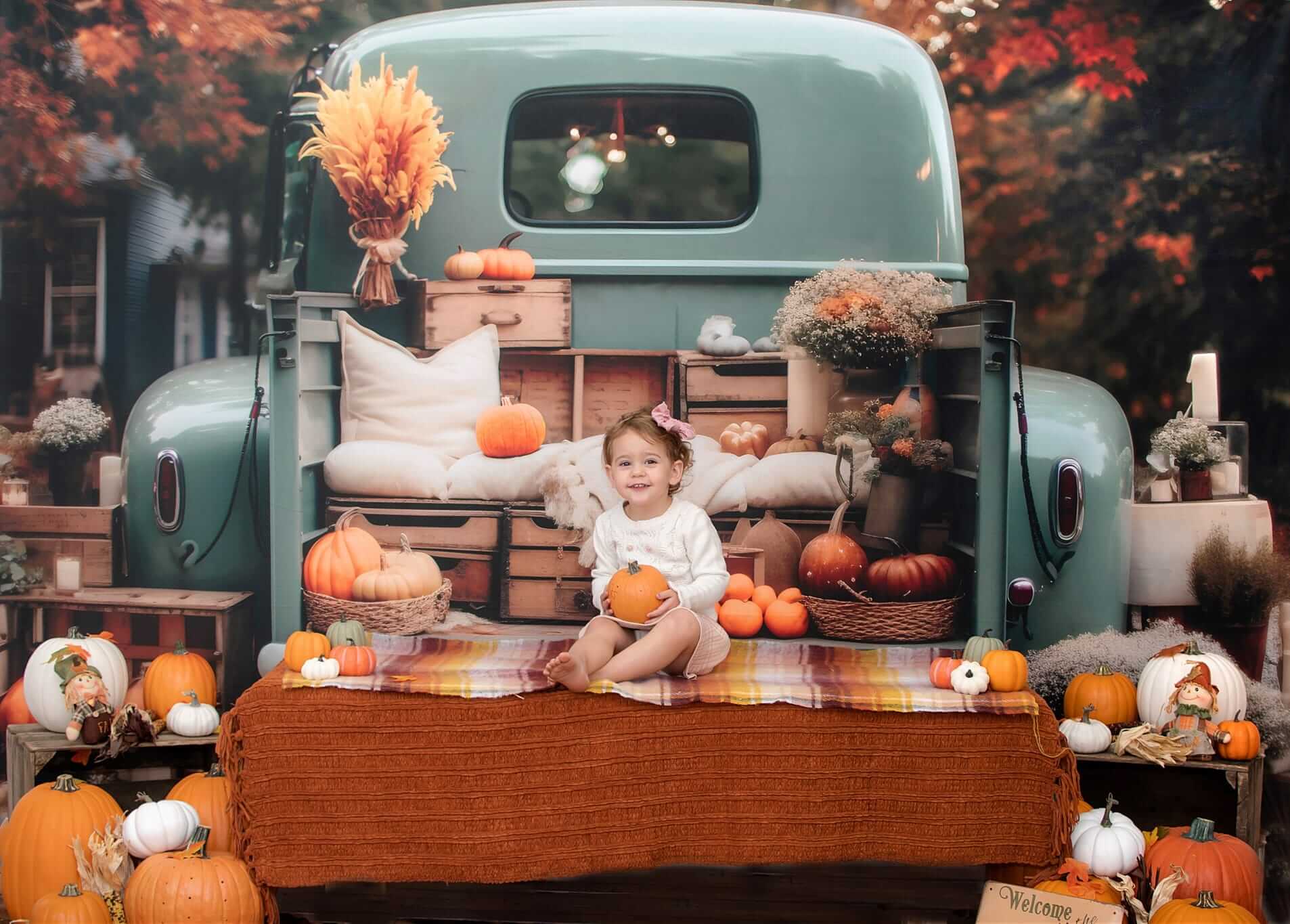 Super Sale - Kate Herbst Auto LKW Hintergrund für Fotografie - Kate Backdrop.de