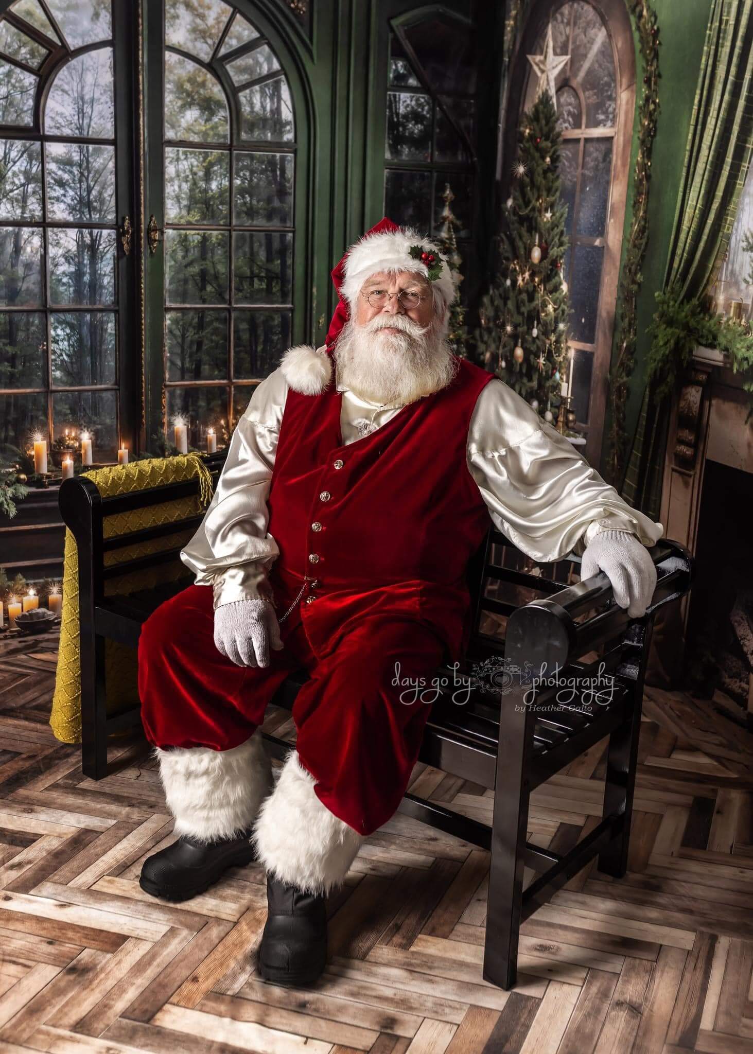 Kate Weihnachtskamin Fenster Grünes Zimmer Set (8ftx8ft&10ftx8ft&8ftx10ft) - Kate Backdrop.de