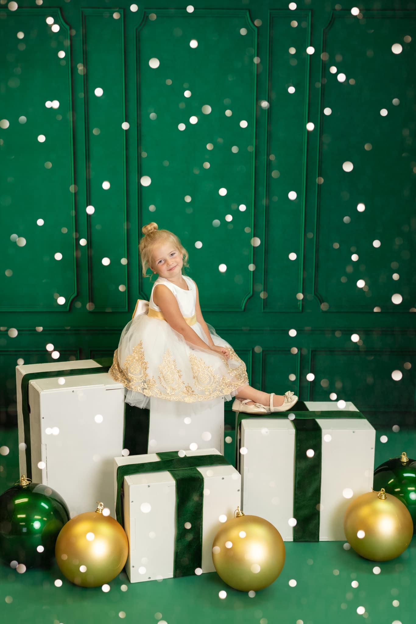 Kate Weihnachten Vintage Grün Wand Hintergrund für Fotografie - Kate Backdrop.de