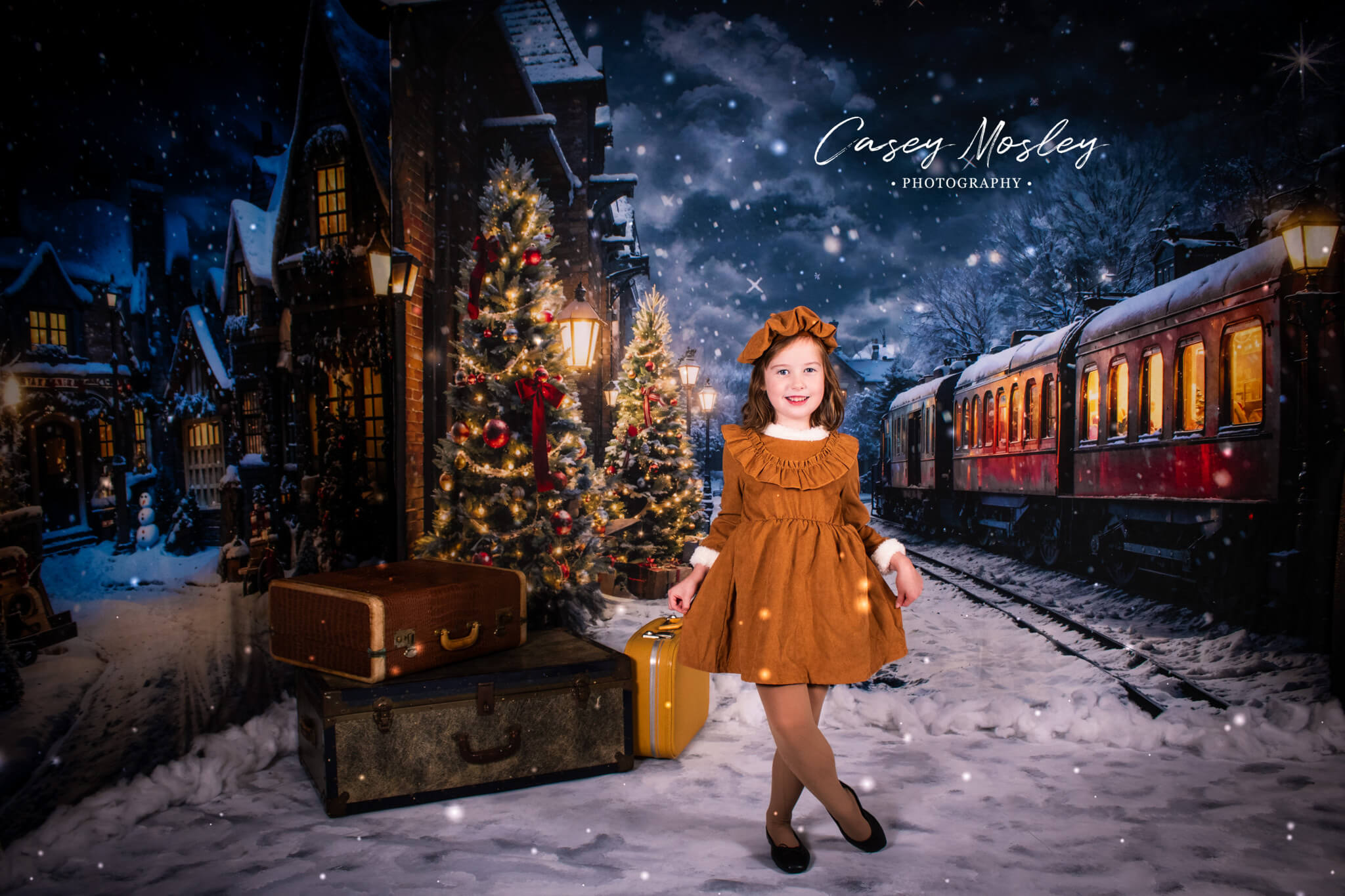 Kate Winter Weihnachten Zug Hintergrund von Emetselch - Kate Backdrop.de