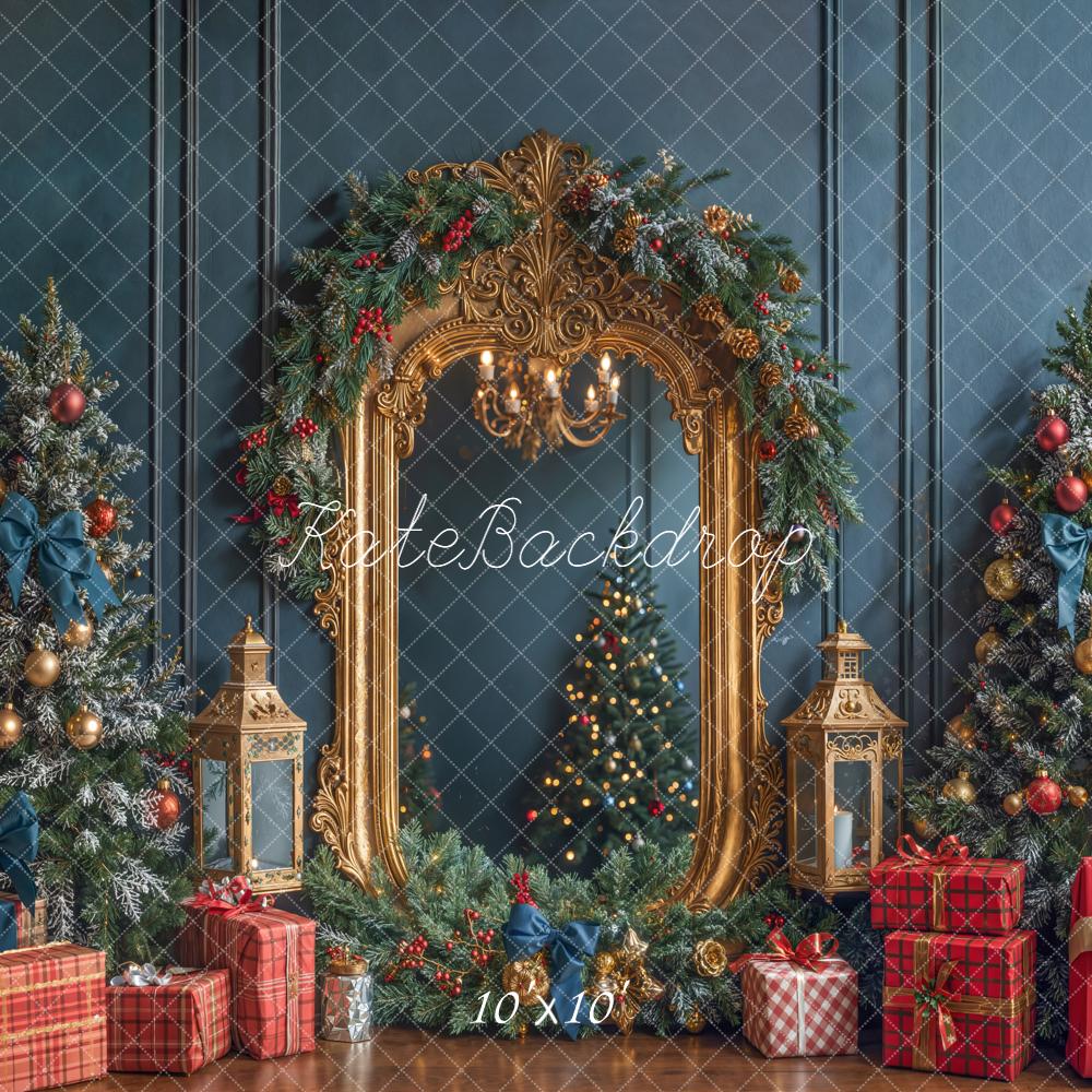 Kate Weihnachten Spiegel Tannenbaum Vintage Hintergrund Entworfen von Emetselch - Kate Backdrop.de