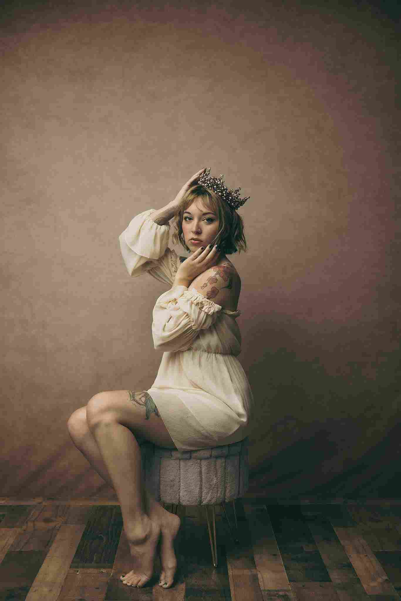 Kate Abstrakt Alter Meister Texture hellbrauner Hintergrund für Fotografie - Kate Backdrop.de