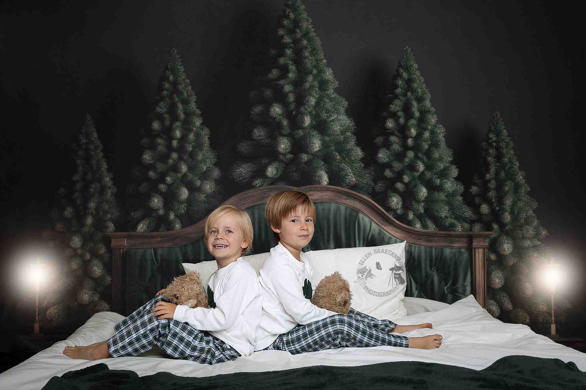 Kate Winter Weihnachten Kiefer Kopfteil Hintergrund von Mandy Ringe Fotograf - Kate Backdrop.de