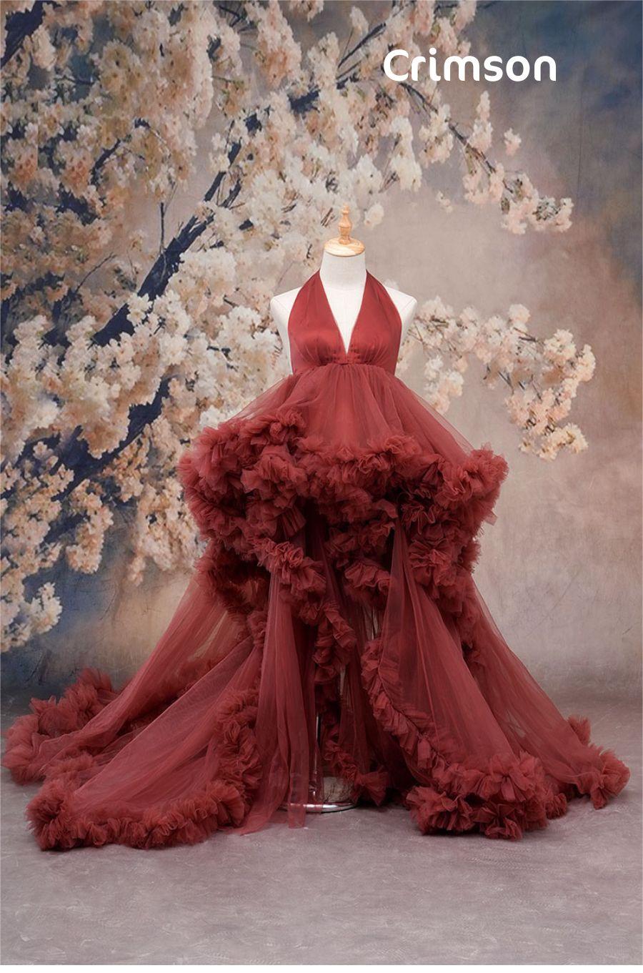 Kate V-Ausschnitt Halter Neck Cake Tutu Mutterschaft Fotoshooting Kleid - Kate Backdrop.de