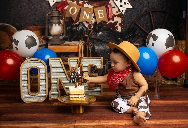 Kate Cake Smash Wild West Hintergrund von Arica Kirby - Kate Backdrop.de