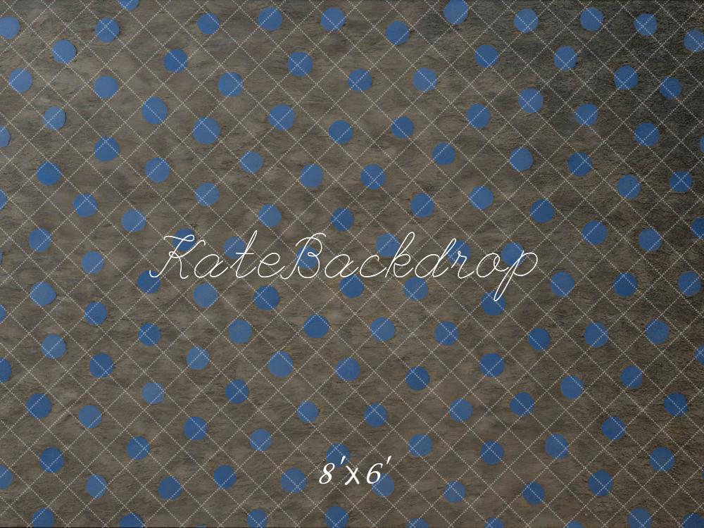Kate Abstrakt Blaue Punkte Braun Hintergrund Entworfen von Mini MakeBelieve