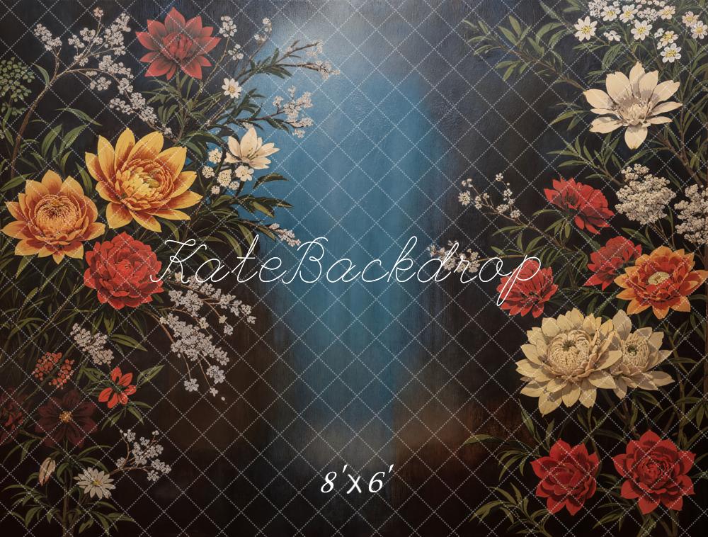 Kate Blumen Muster Vintage Hintergrund Entworfen von GQ - Kate Backdrop.de