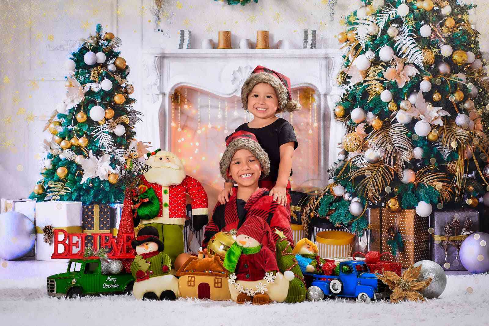 Kate Weihnachten weißer Raum Geschenke Dekoration Hintergrund für die Fotografie - Kate Backdrop.de