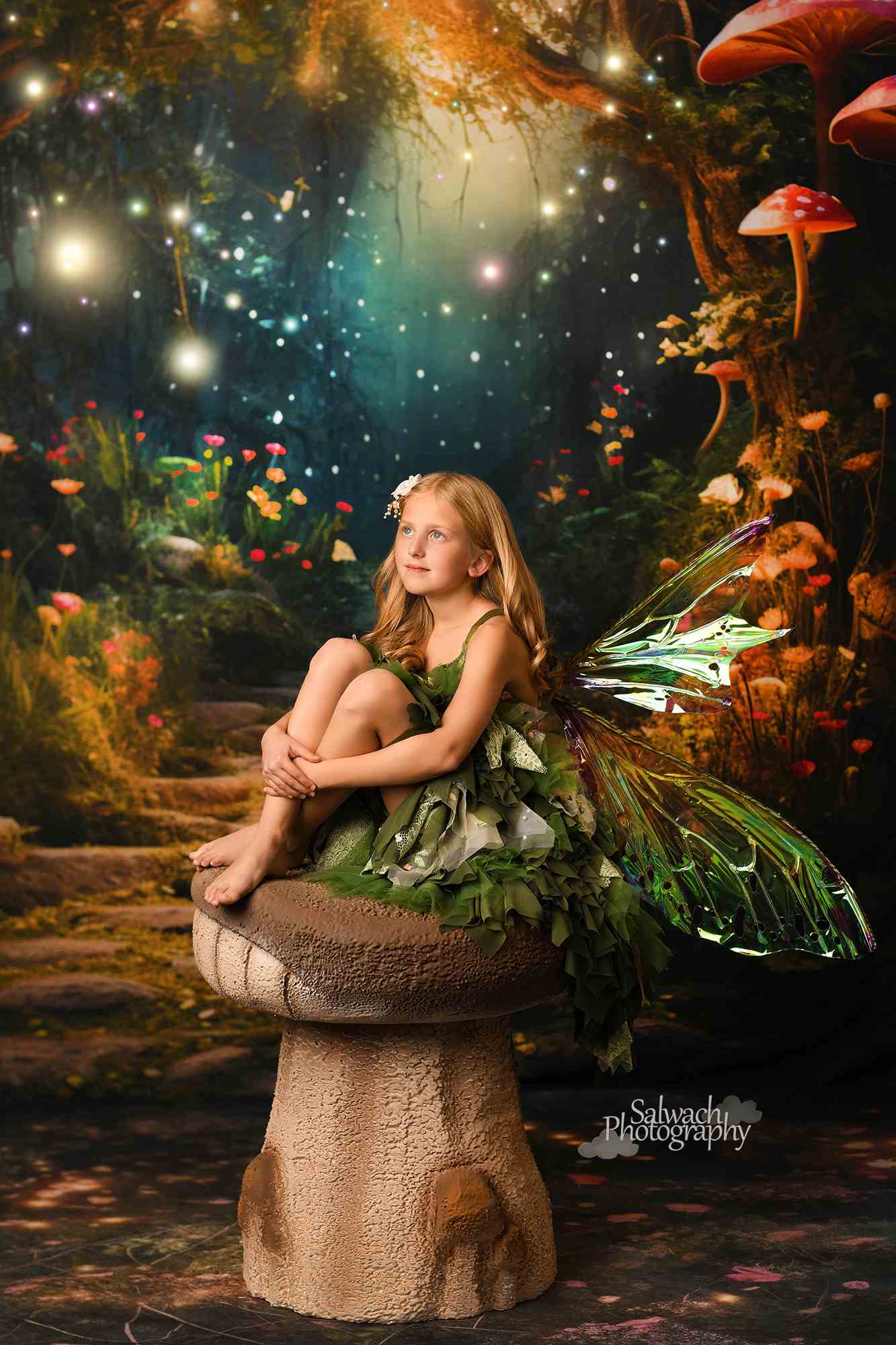 Kate Fantasy Glühwürmchen Pilz Wald Hintergrund für Fotografie von Chain Photography - Kate Backdrop.de