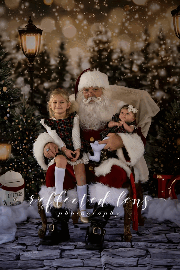 Kate Weihnachten Schneewald Lichter Hintergrund für Fotografie - Kate Backdrop.de