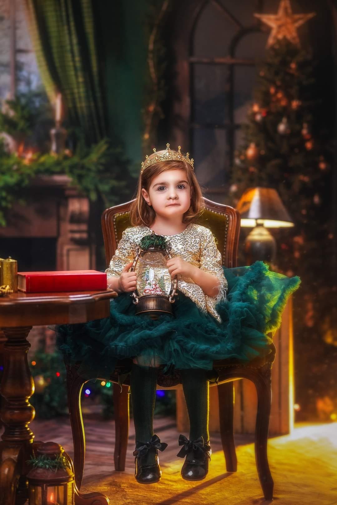 Kate Weihnachtskamin Fenster Grünes Zimmer Set (8ftx8ft&10ftx8ft&8ftx10ft) - Kate Backdrop.de