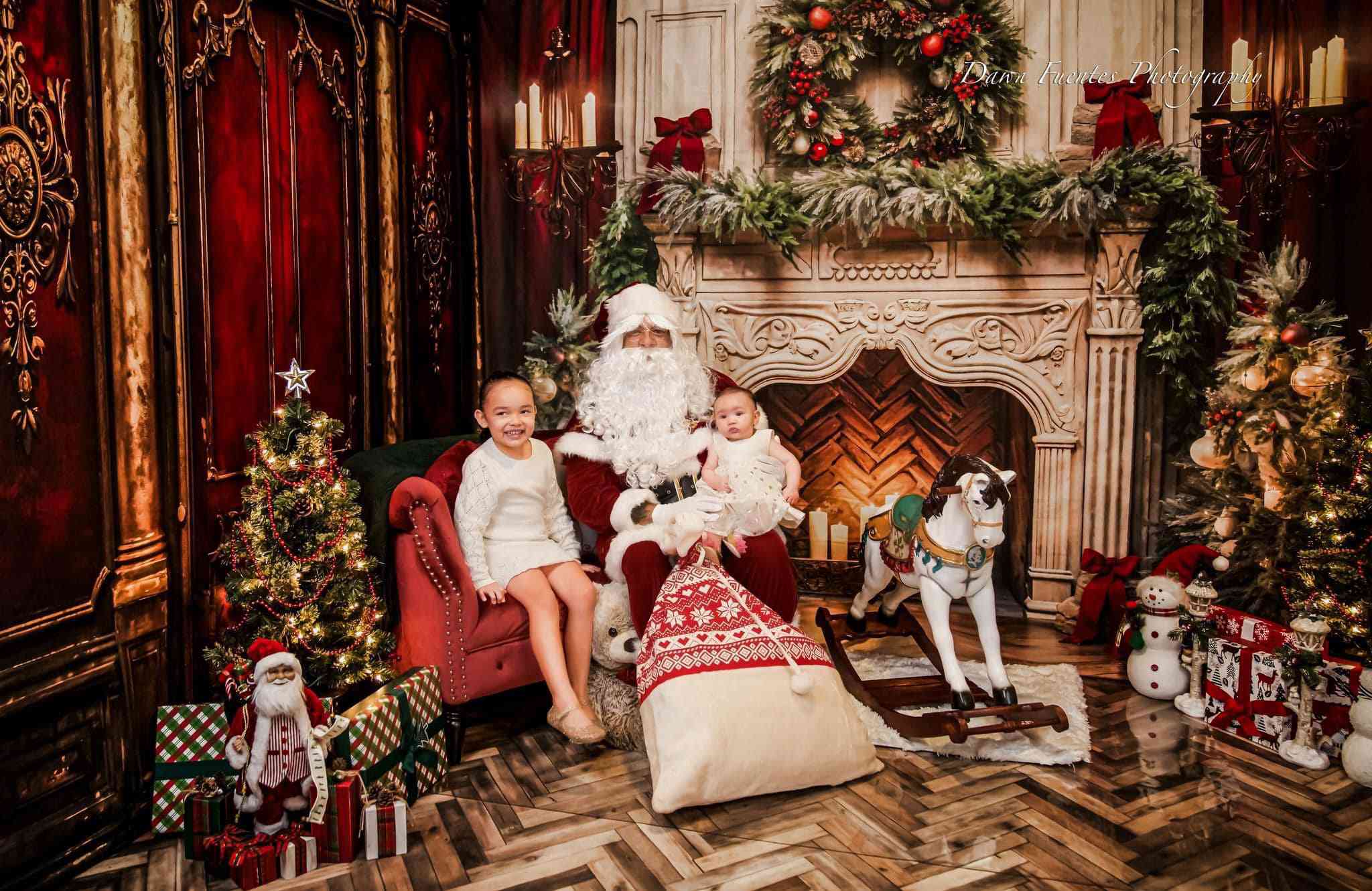 Kate Weihnachten viktorianischer roter Wandkamin Zimmer Set(8ftx8ft&10ftx8ft&8ftx10ft) - Kate Backdrop.de