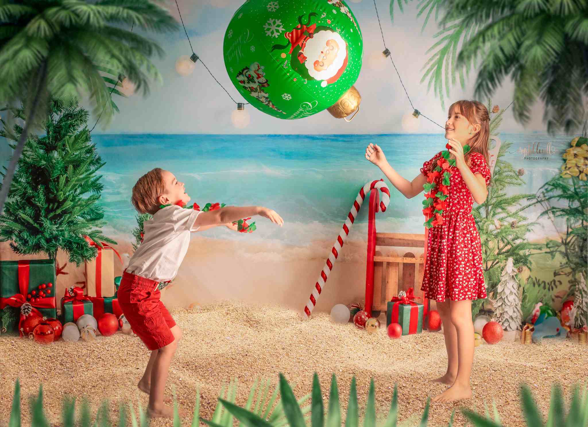 Kate Weihnachten im Sommer Strand Geschenke Hintergrund von Emetselch - Kate Backdrop.de