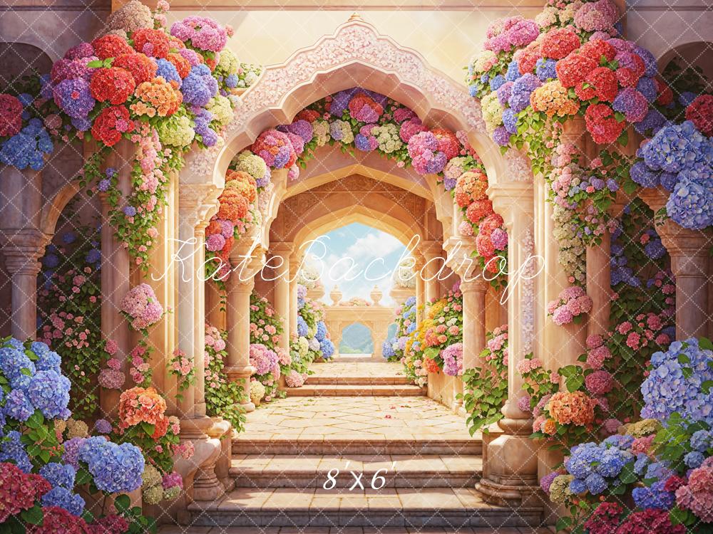 Kate Frühling Arkaden Blumen Romantisch Hintergrund Entworfen von Emetselch - Kate Backdrop.de