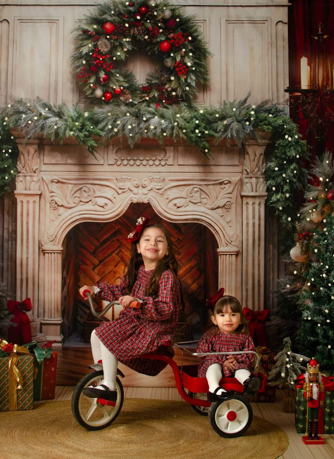 Kate Weihnachten Kamin Rot Hintergrund von Emetselch - Kate Backdrop.de