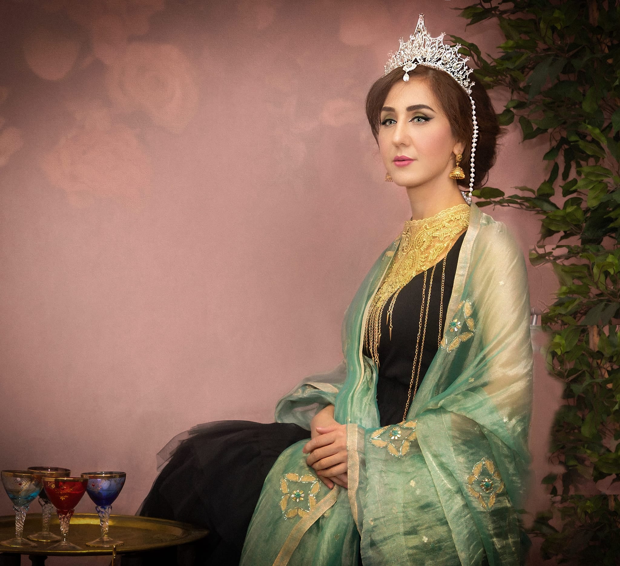 Kate Kunst Rosatöne Textur Hintergrund von Veronika Gant - Kate Backdrop.de