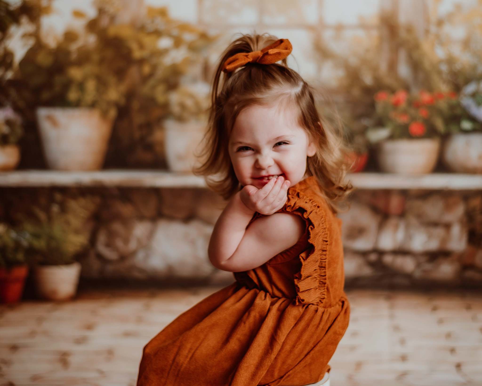 Kate Frühlingsgrüne Pflanzen Sonniger Fenster Hintergrund+Robuste gemusterte Pfad Boden Hintergrund - Kate Backdrop.de