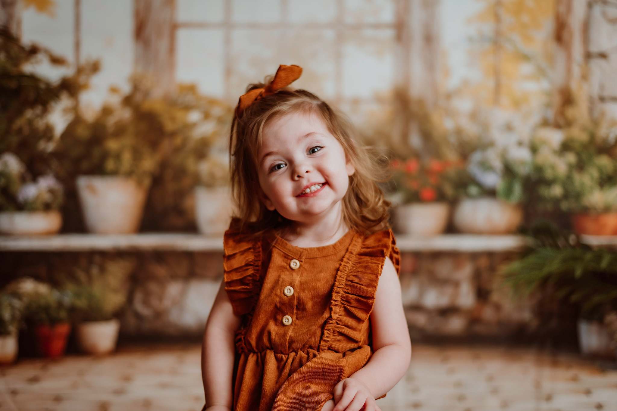 Kate Frühlingsgrüne Pflanzen Sonniger Fenster Hintergrund+Robuste gemusterte Pfad Boden Hintergrund - Kate Backdrop.de