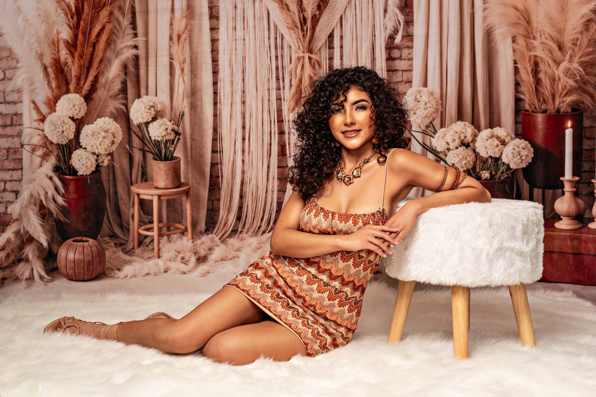 Kate Boho Kerze Schilf Vorhänge Hintergrund von Chain Photography - Kate Backdrop.de