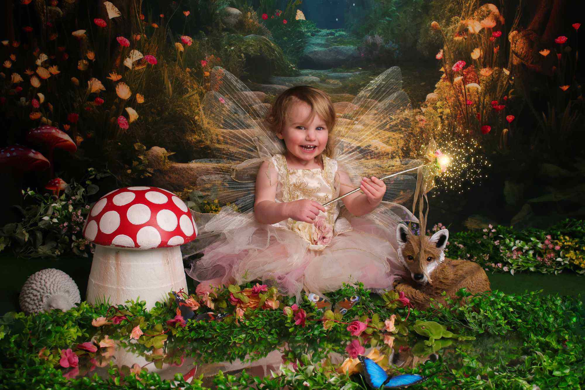 Kate Fantasy Glühwürmchen Pilz Wald Hintergrund für Fotografie von Chain Photography - Kate Backdrop.de