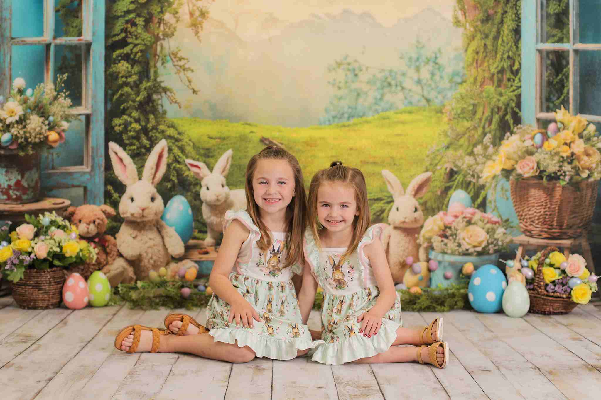 Kate Osterhase Fensteransicht Hintergrund für Fotografie - Kate Backdrop.de
