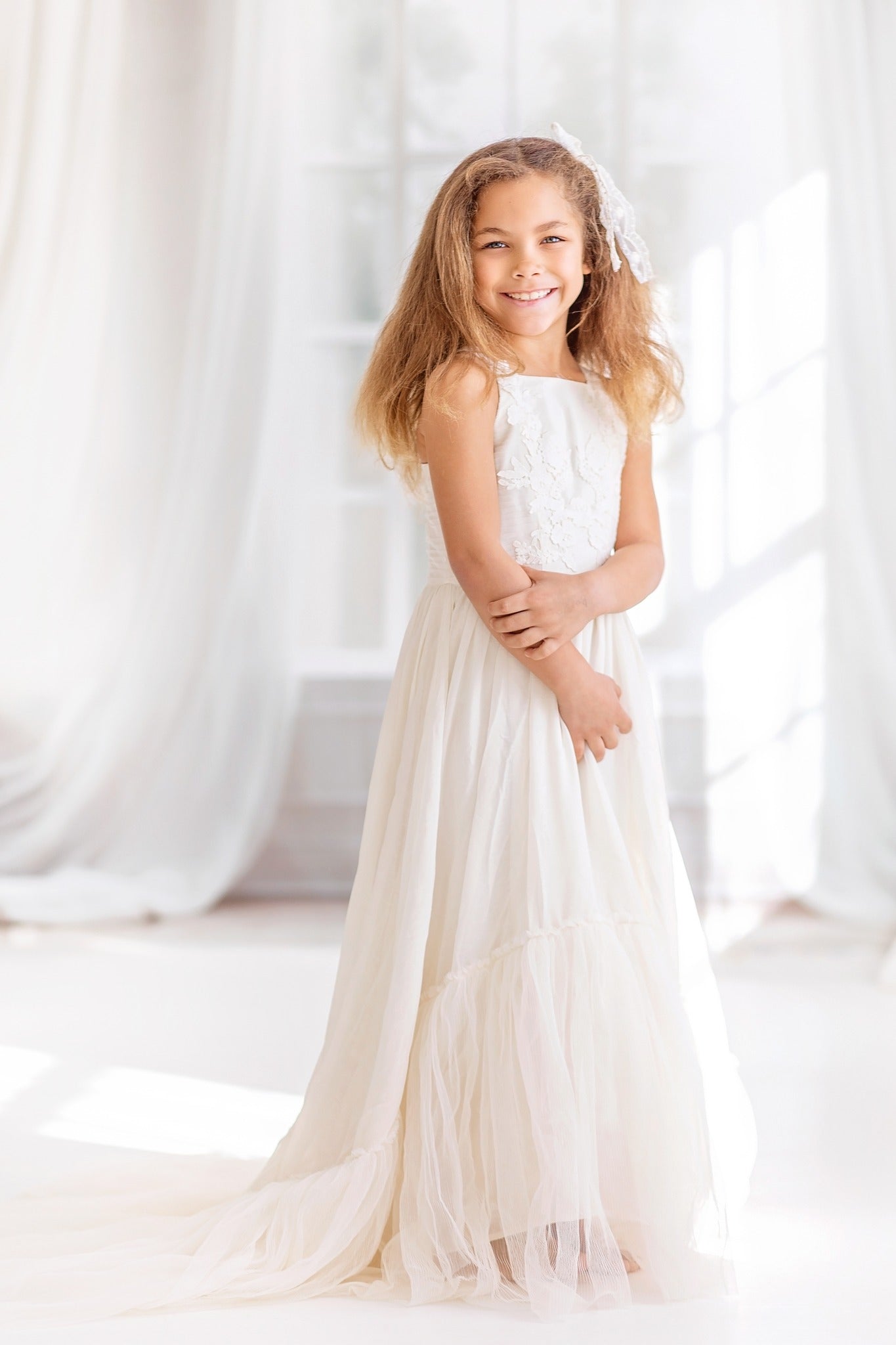 Kate Frühling Weiße Vorhänge Fenster Raumhintergrund von Chain Photography - Kate Backdrop.de