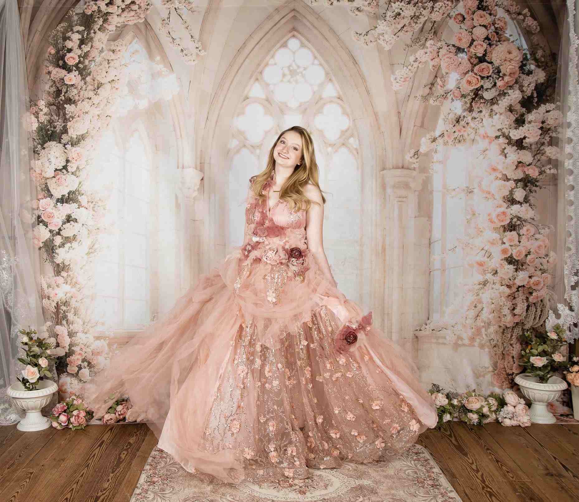 Kate Frühling Weiße Blumen Fenster Zimmer Hintergrund Entworfen von Emetselch - Kate Backdrop.de