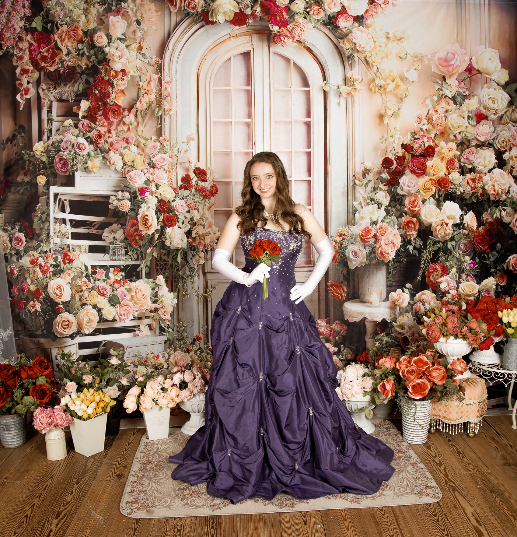 Kate Valentine's Day Bunte Blumen Zimmer Hintergrund von Emetselch - Kate Backdrop.de