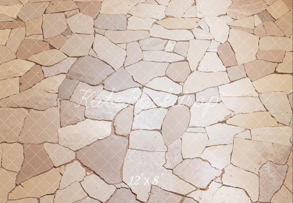 Kate Steinboden Mosaik Beige Hintergrund Entworfen von Kate Image