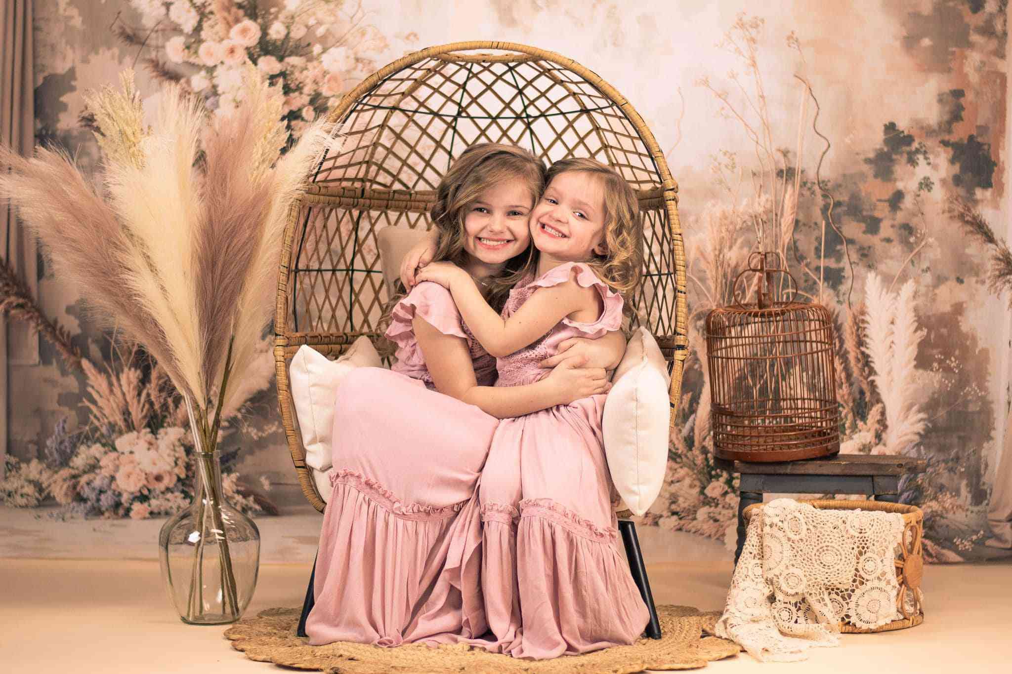 Kate Boho Abstract Art Blumen Schilf Hintergrund entworfen von Emetselch - Kate Backdrop.de