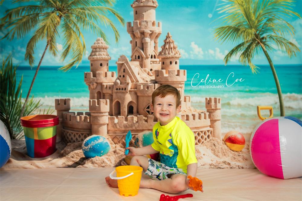 Kate Sommer Meer Ball Sandburg Hintergrund Entworfen von Chain Photography - Kate Backdrop.de