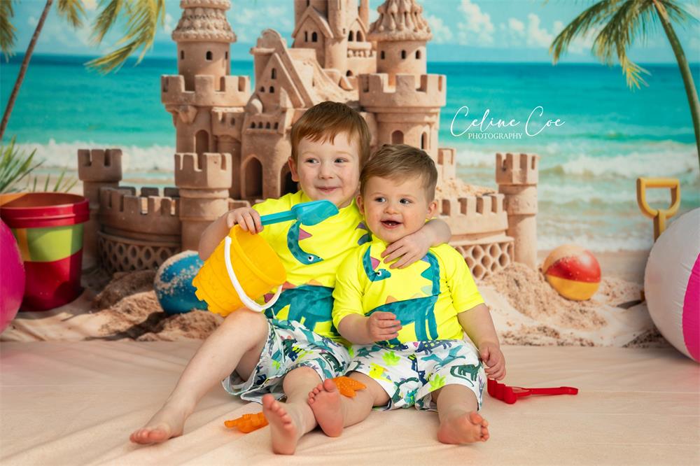 Kate Sommer Meer Ball Sandburg Hintergrund Entworfen von Chain Photography - Kate Backdrop.de