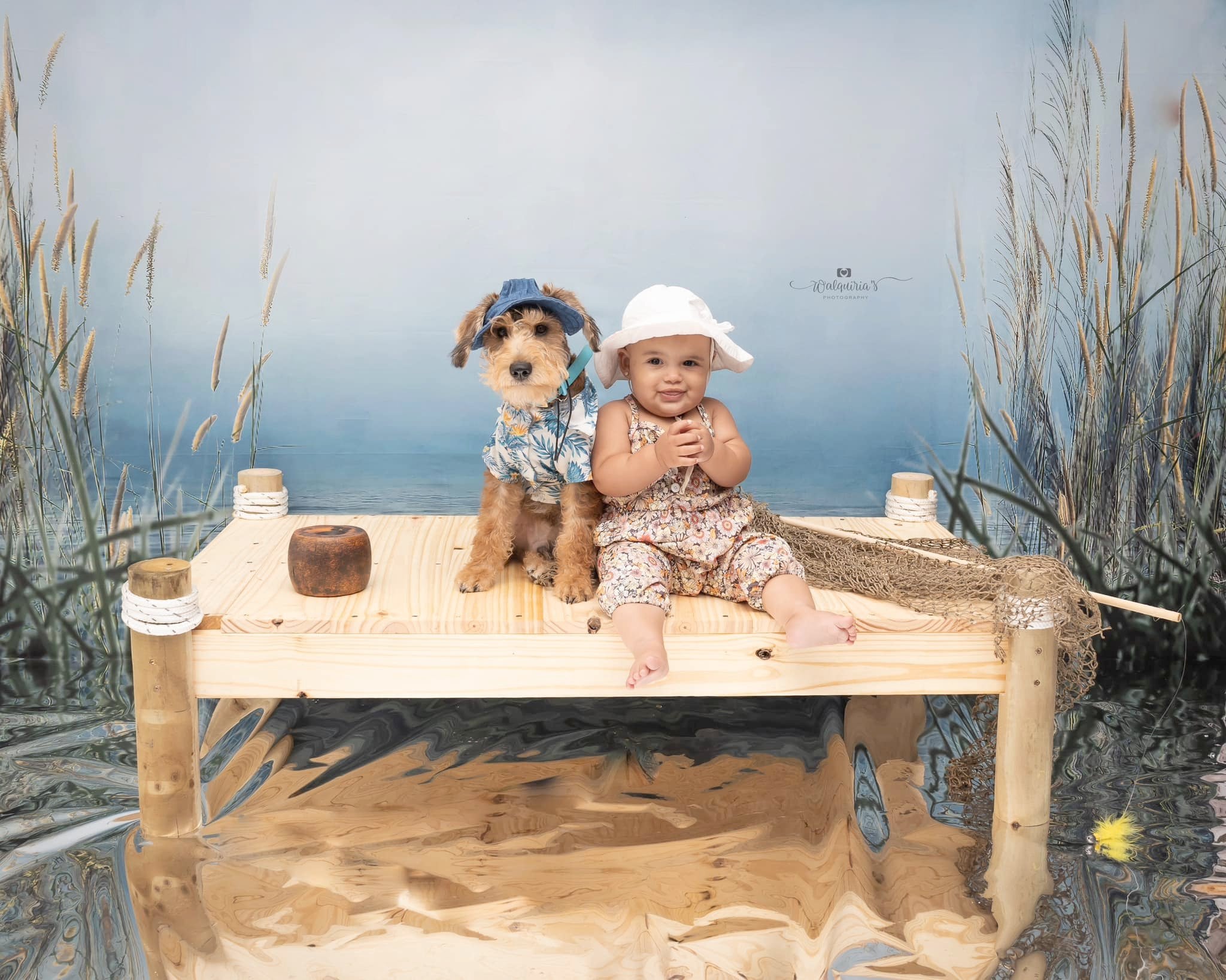 Kate Sommer Himmel See Schilf Hintergrund für Fotografie - Kate Backdrop.de